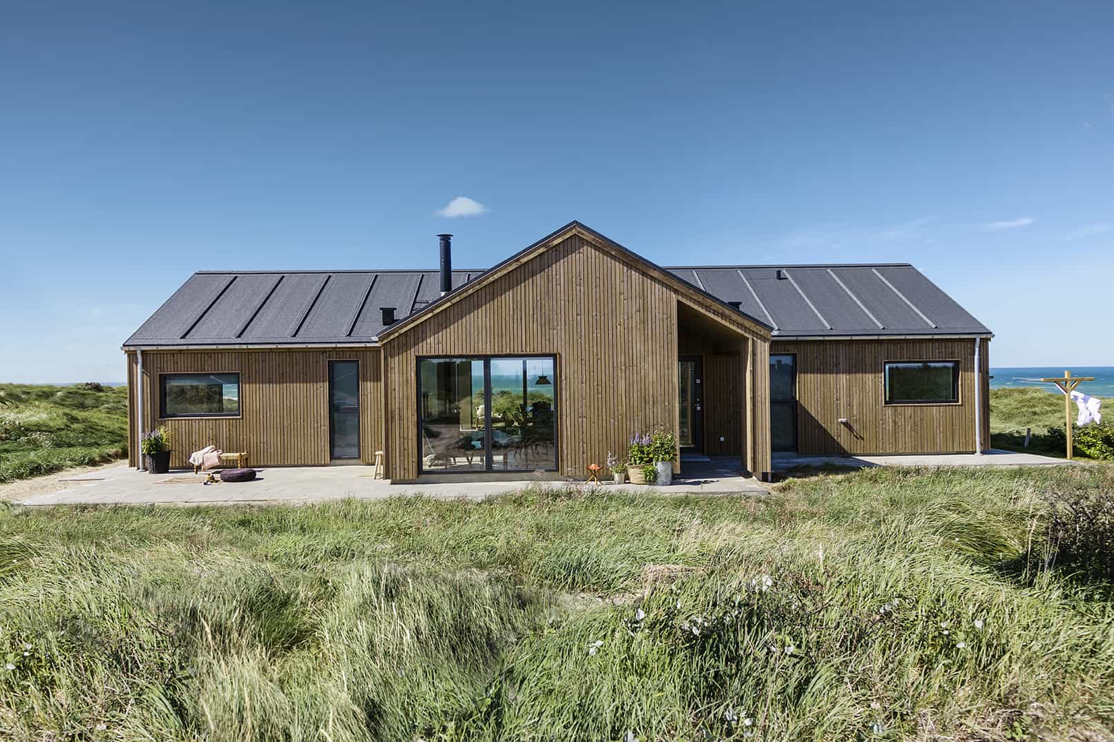 Skanlux Trend sommerhus fyldt. Arkitekttegnet sommerhus