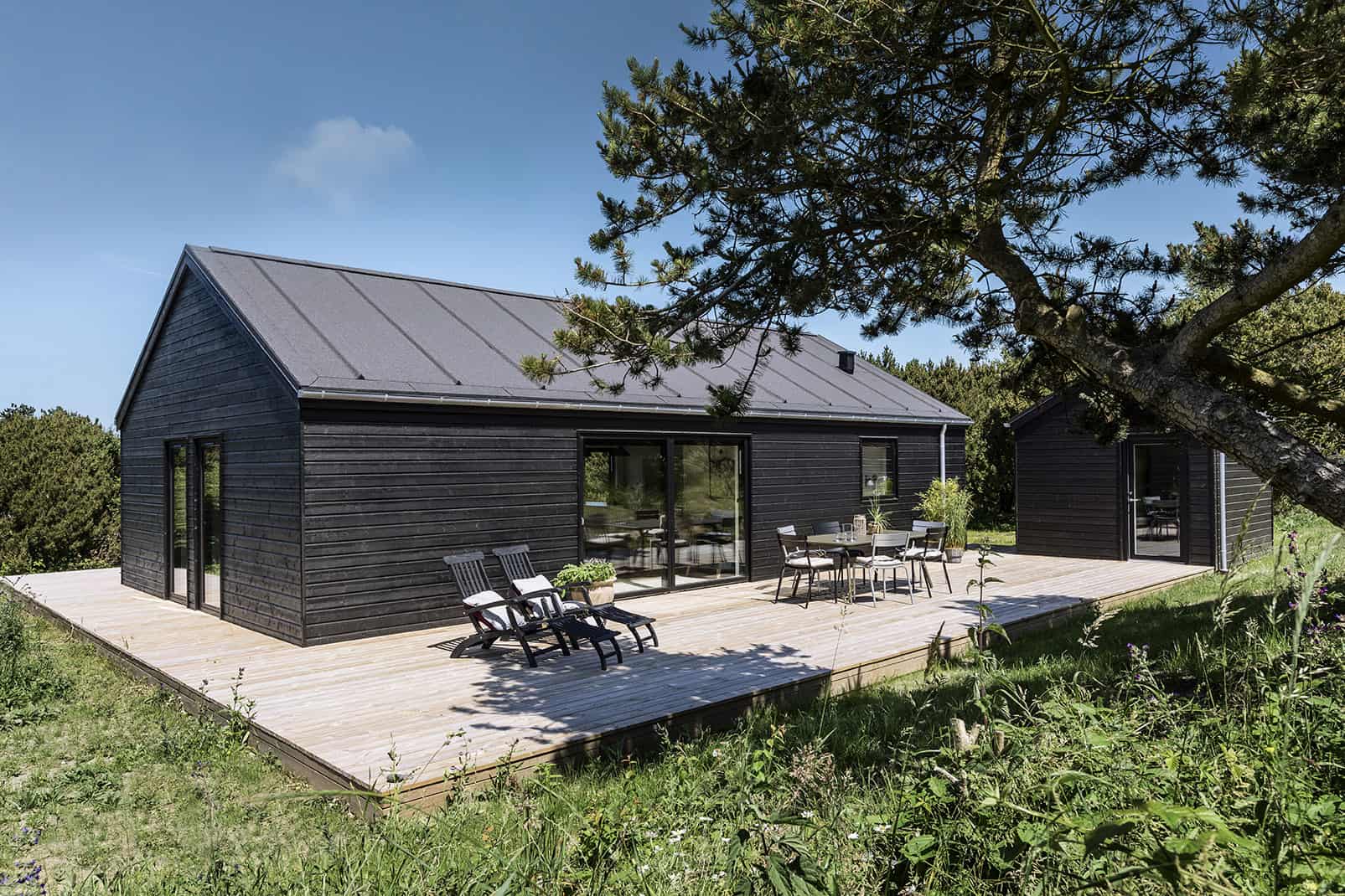 Skanlux Trend sommerhus fyldt. Arkitekttegnet sommerhus