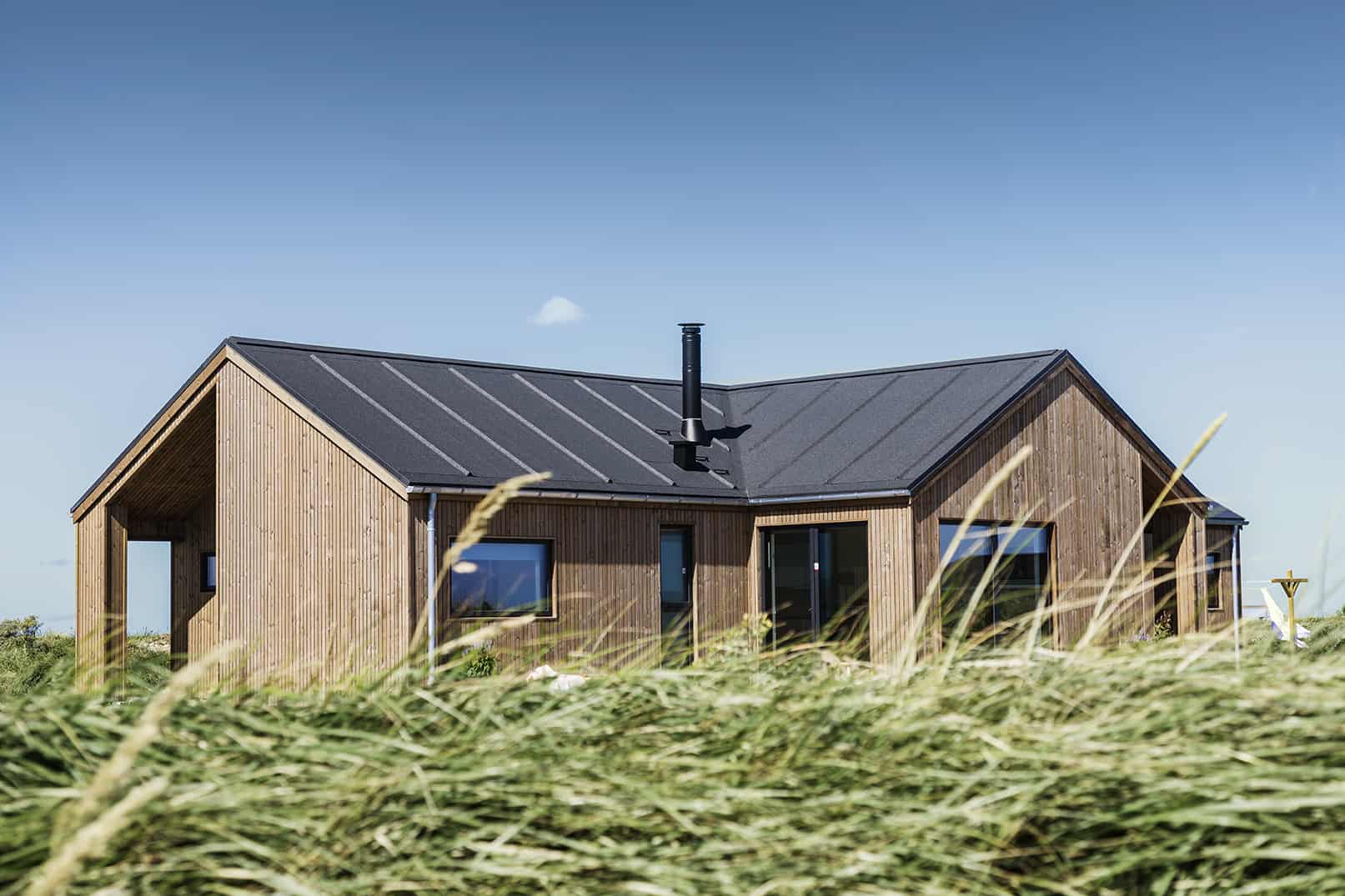 Skanlux Trend sommerhus fyldt. Arkitekttegnet sommerhus