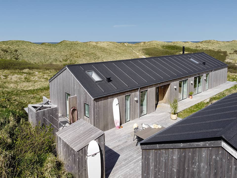 Skanlux Trend sommerhus fyldt. Arkitekttegnet sommerhus