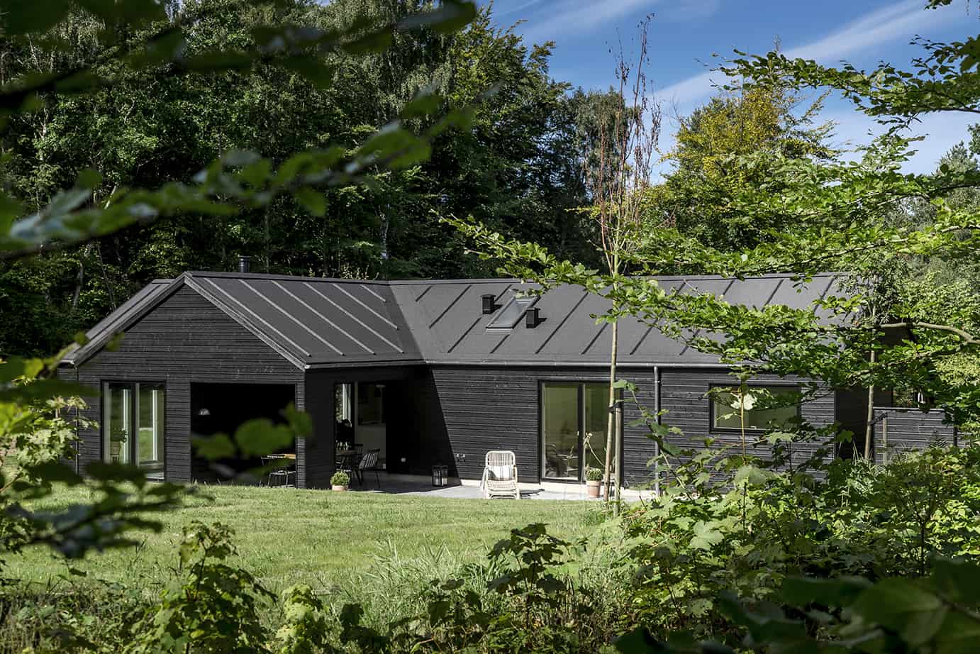 Skanlux Trend sommerhus fyldt. Arkitekttegnet sommerhus