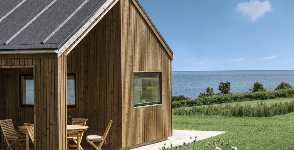 Skanlux Trend sommerhus fyldt. Arkitekttegnet sommerhus