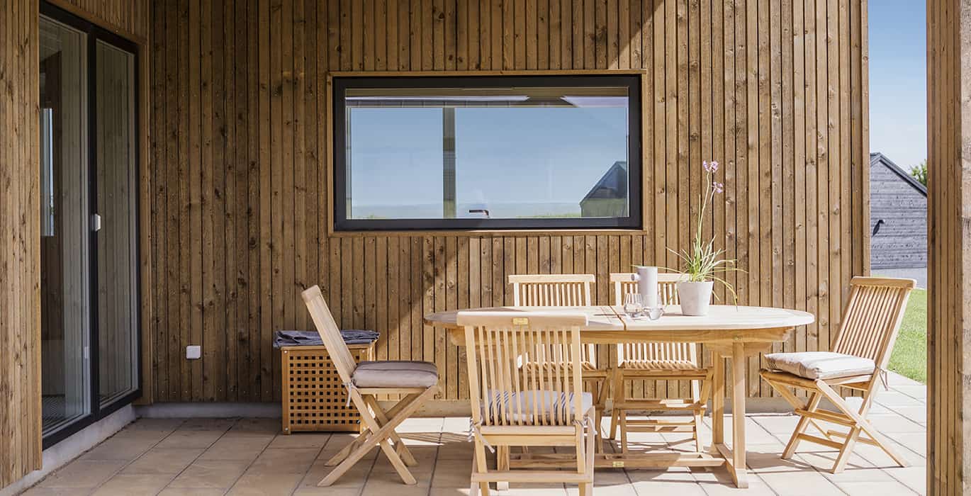 Skanlux Trend sommerhus fyldt. Arkitekttegnet sommerhus