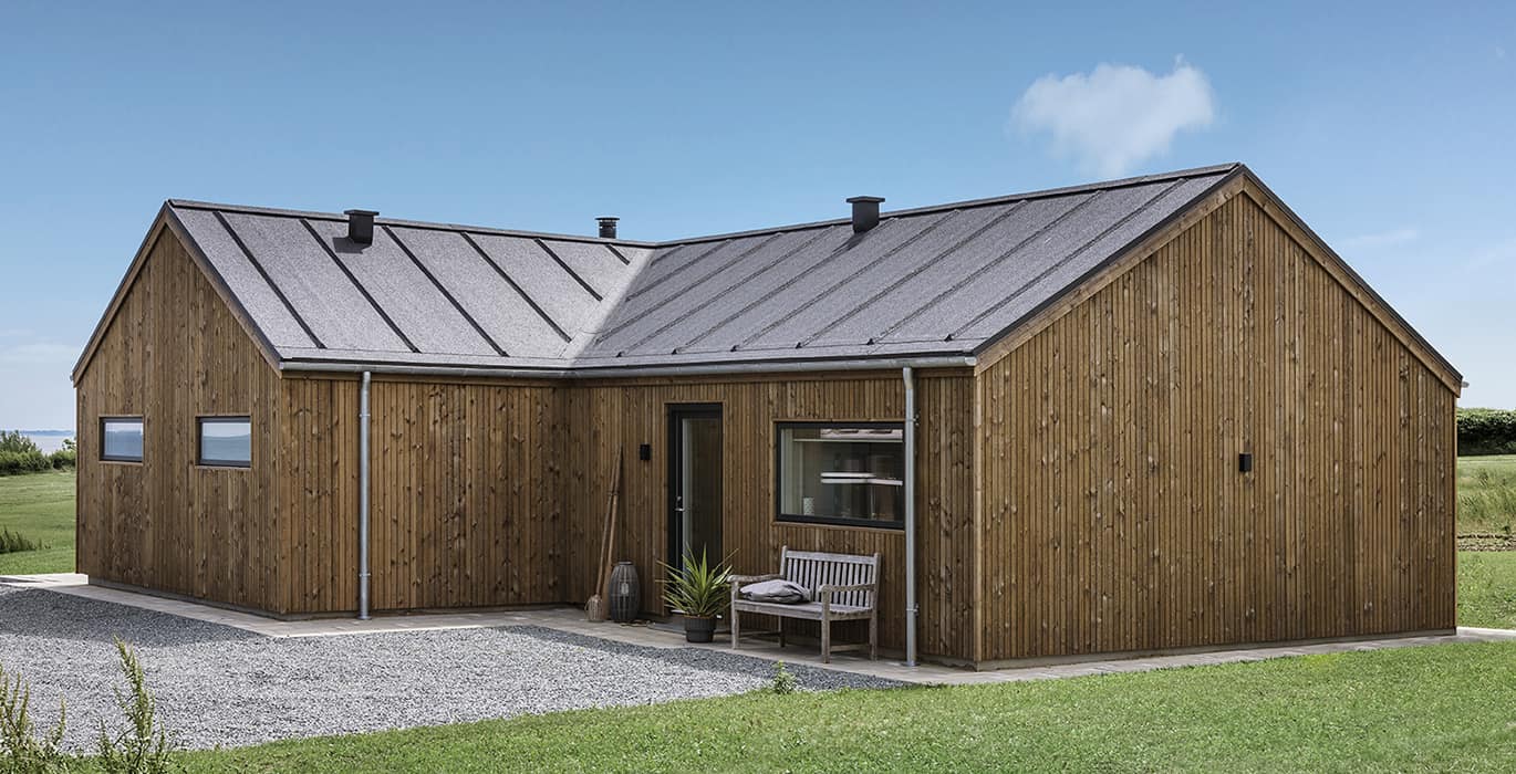 Skanlux Trend sommerhus fyldt. Arkitekttegnet sommerhus