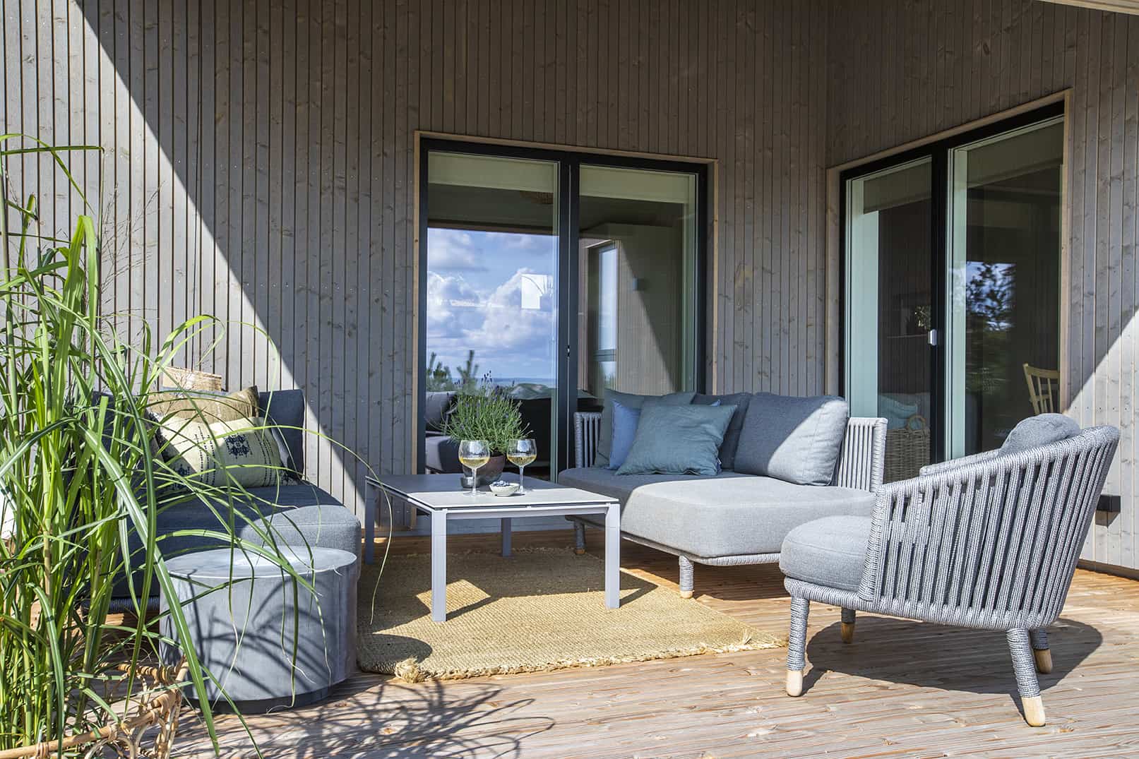 Skanlux Trend sommerhus fyldt. Arkitekttegnet sommerhus