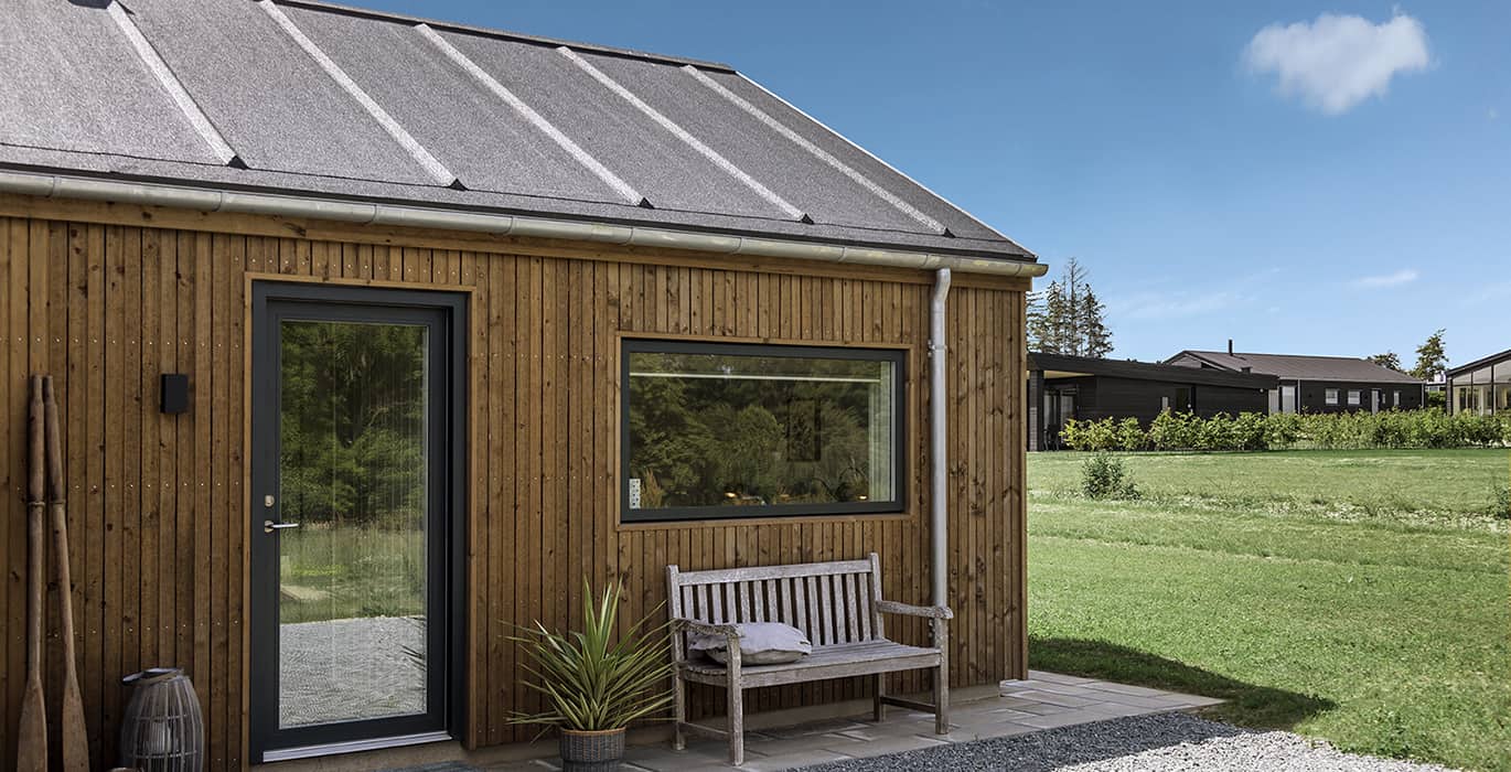 Skanlux Trend sommerhus fyldt. Arkitekttegnet sommerhus