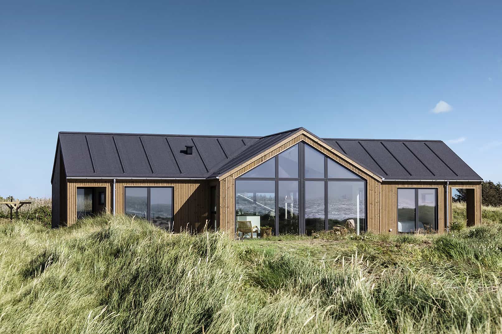 Skanlux Trend sommerhus fyldt. Arkitekttegnet sommerhus