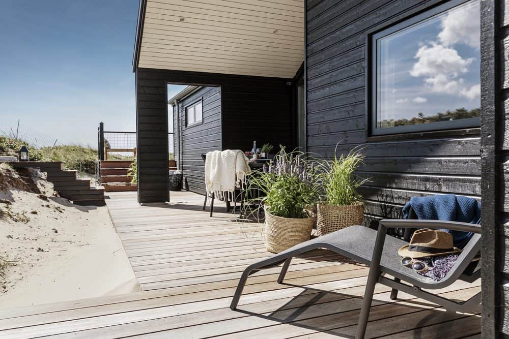 Skanlux Trend sommerhus fyldt. Arkitekttegnet sommerhus