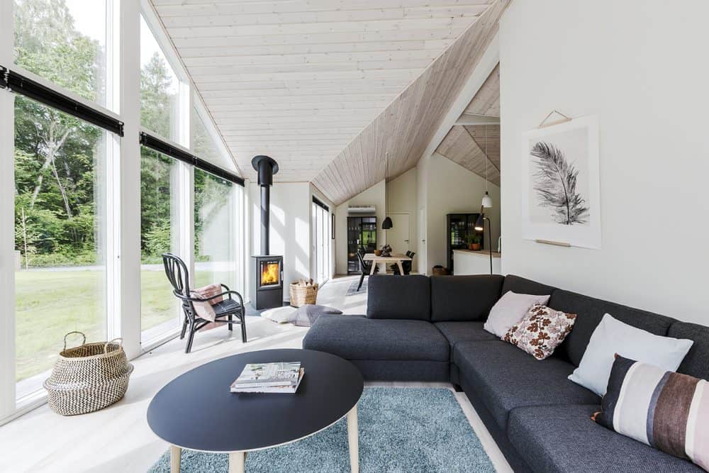 Sofahjørne af køkken alrum