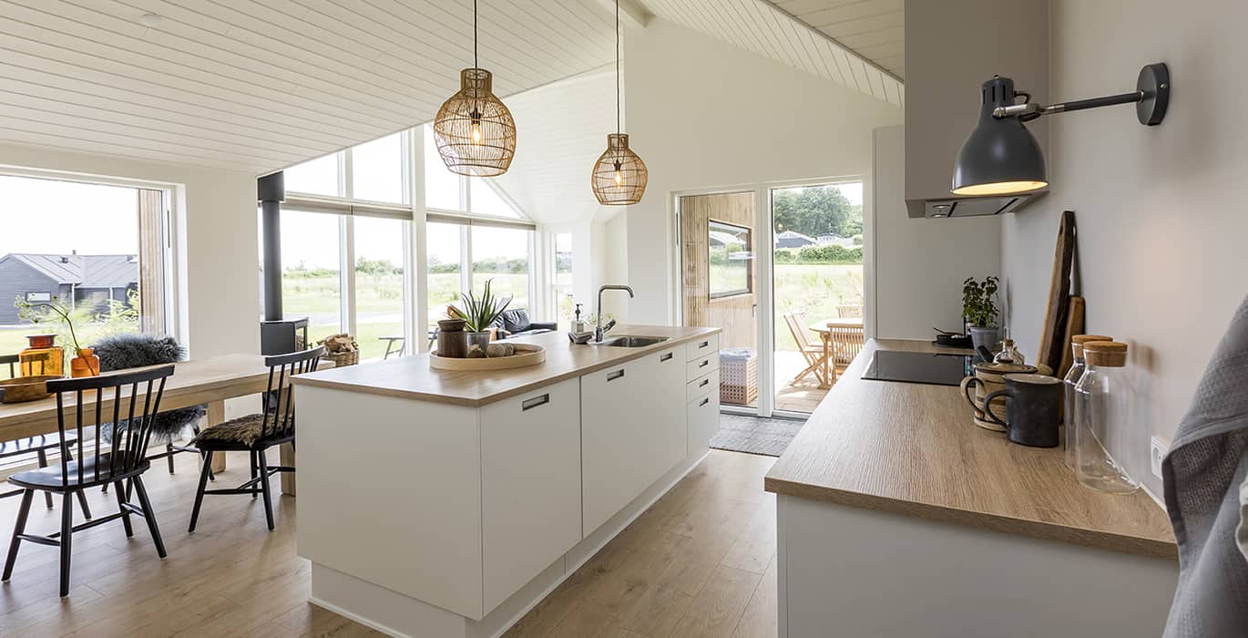 Skanlux Trend sommerhus fyldt. Arkitekttegnet sommerhus