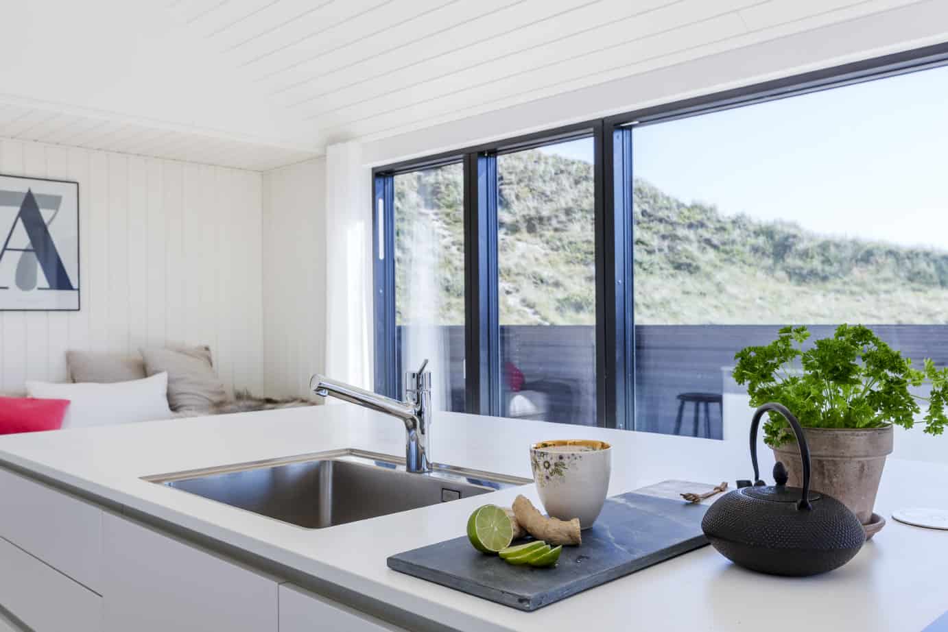 Skanlux Trend sommerhus fyldt. Arkitekttegnet sommerhus