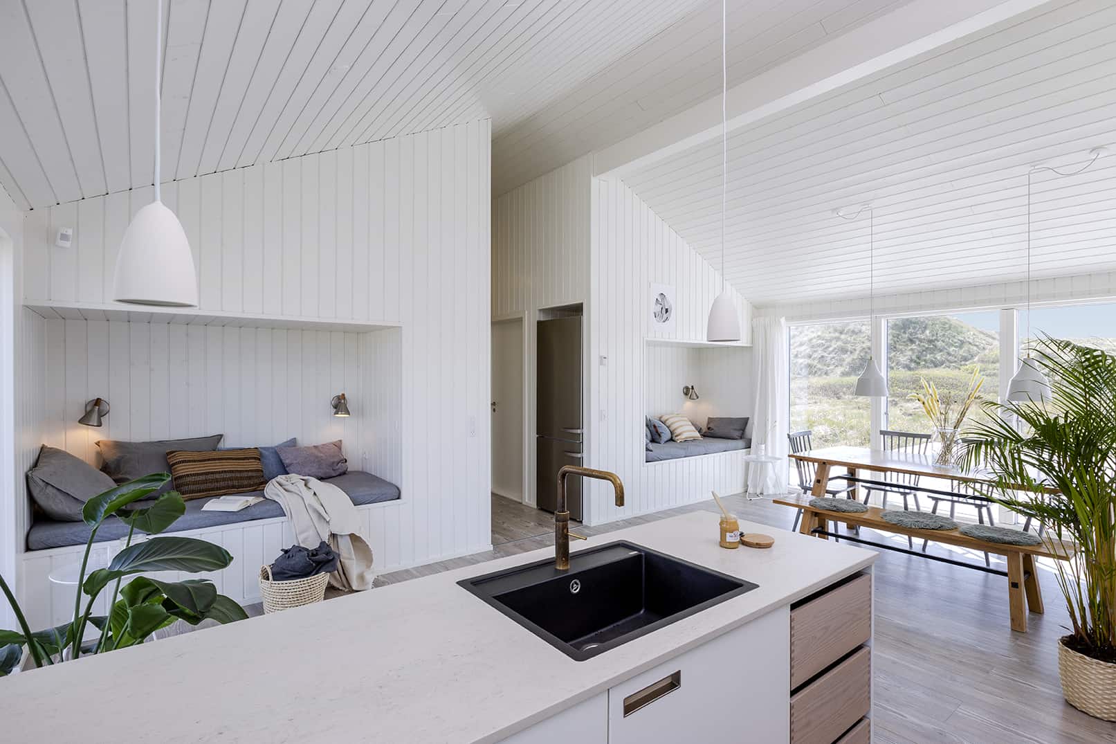 Skanlux Trend sommerhus fyldt. Arkitekttegnet sommerhus