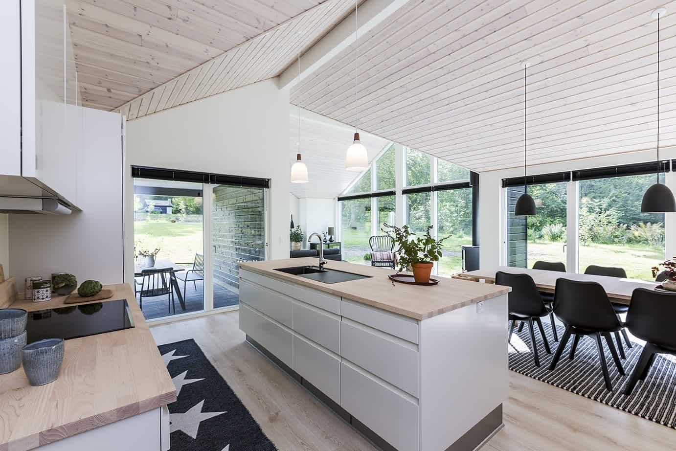 Skanlux Trend sommerhus fyldt. Arkitekttegnet sommerhus