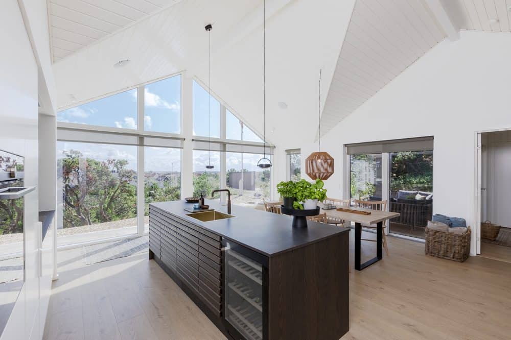 Skanlux Trend sommerhus fyldt. Arkitekttegnet sommerhus