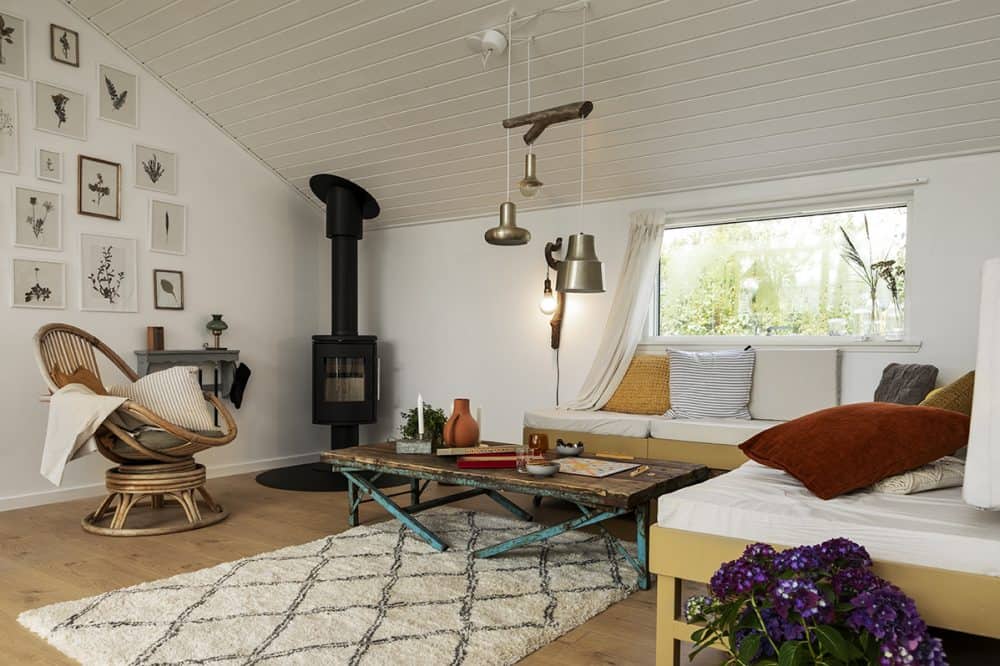 SKanlux byggefirma. Trend Basis sommerhus. Stue. Sommerdrømme 2021