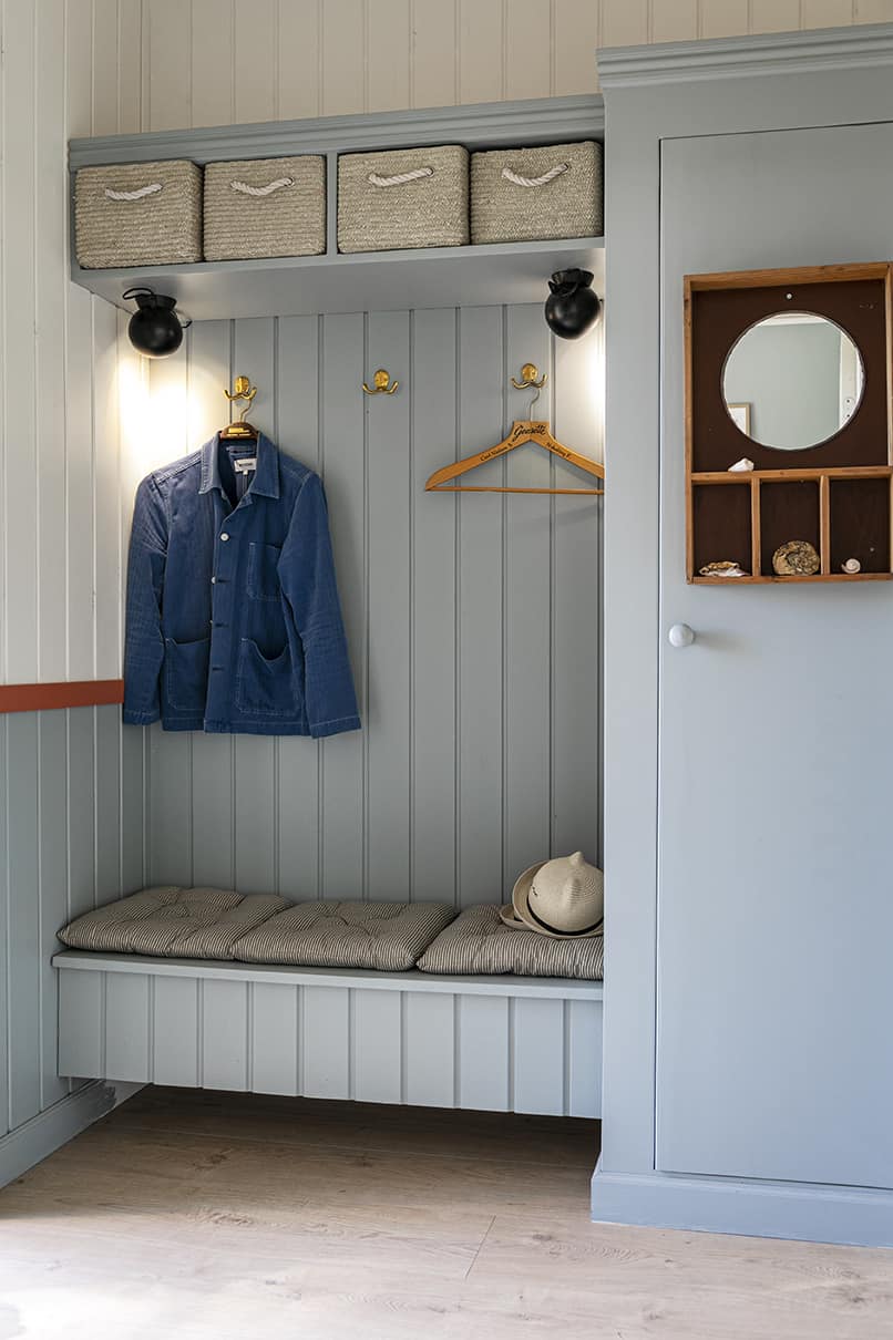 Entre i blåt design i sommerhus