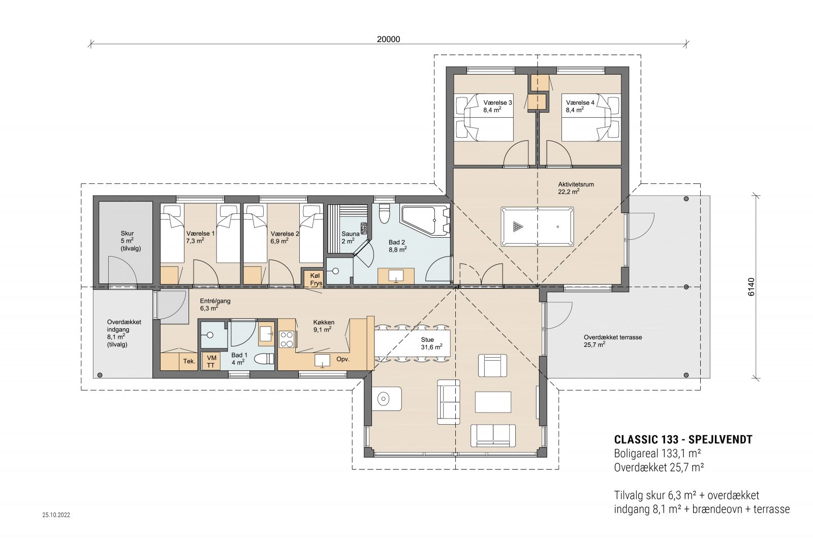 Skanlux Classic sommerhus plantegning