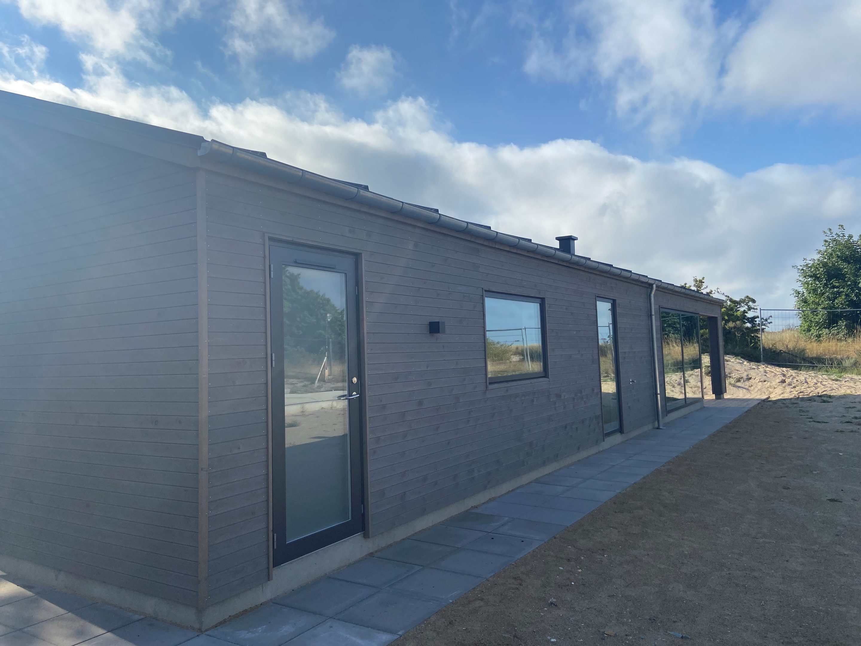 Facade af nybygget sommerhus