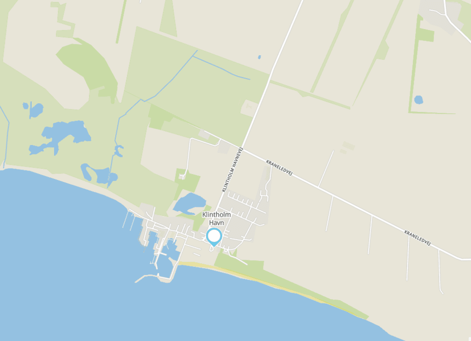 Kort over området ved Klintholm Havn
