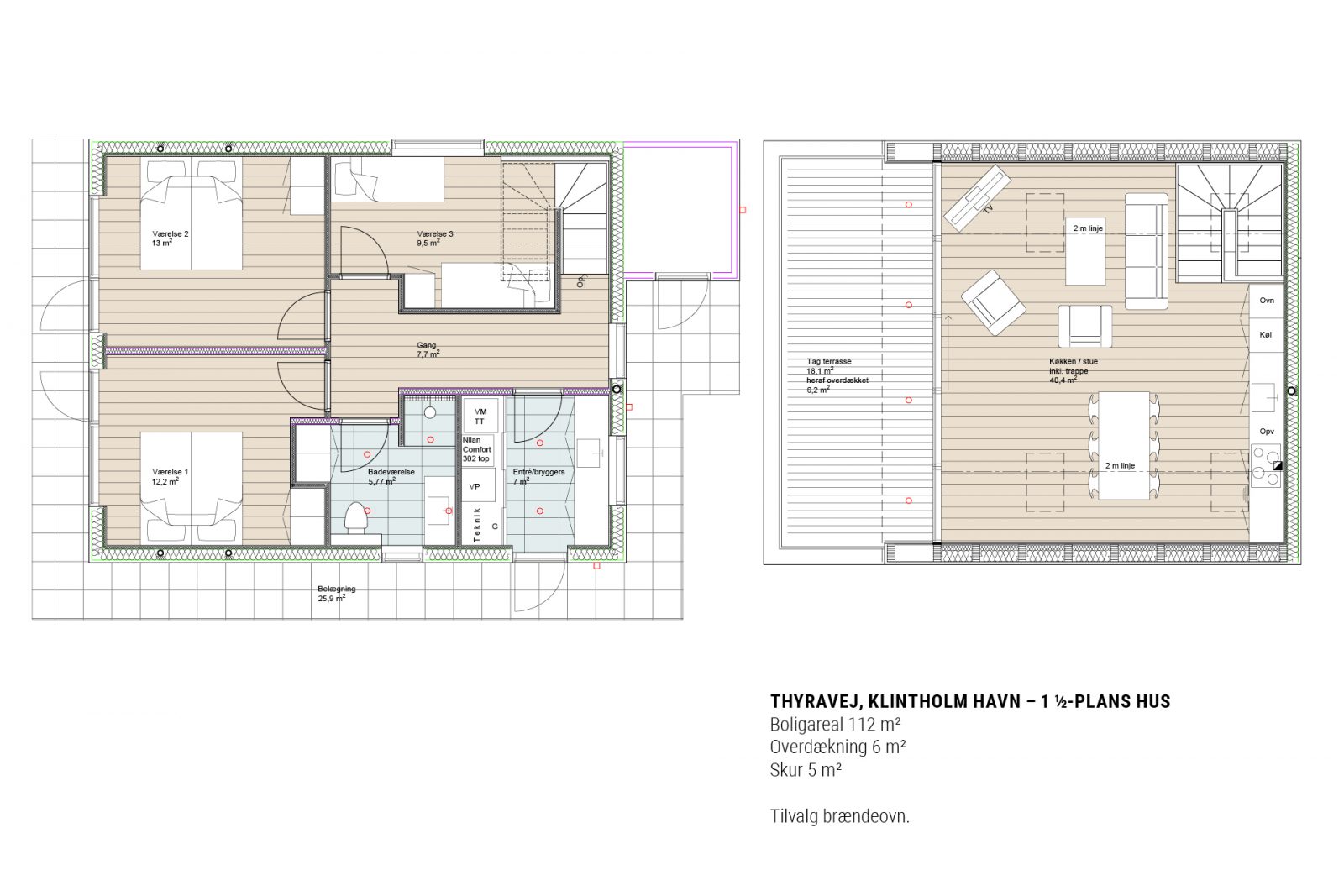 Planløsning Thyravej Klinthold Strand Skanlux sommerhus