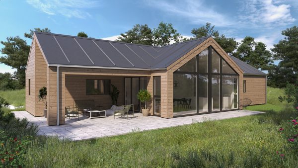 Skanlux Trend 112 sommerhus fyldt med luksus materialer.