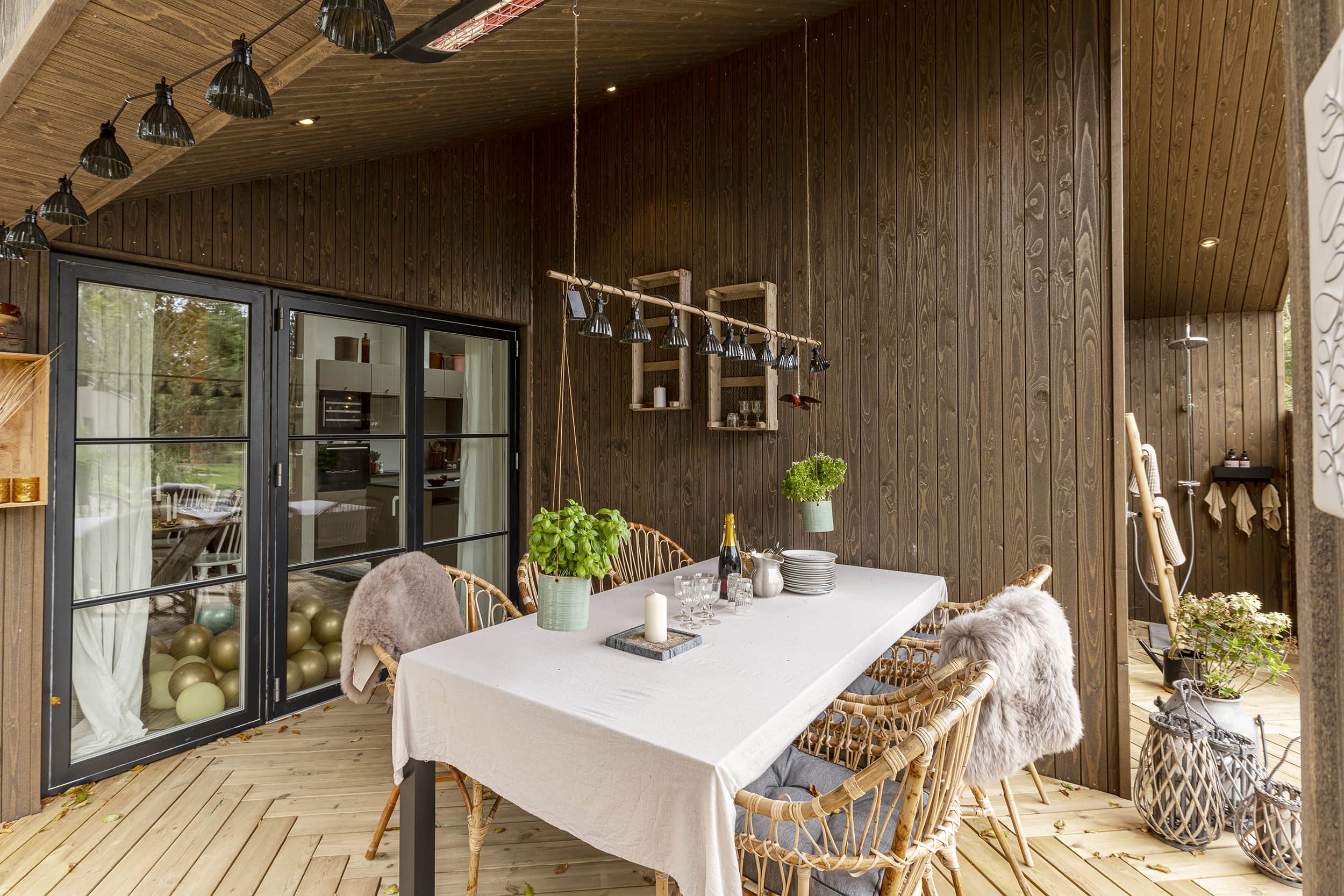 Sommerdrømme huse 2022. Skanlux sommerhus. Terrasse