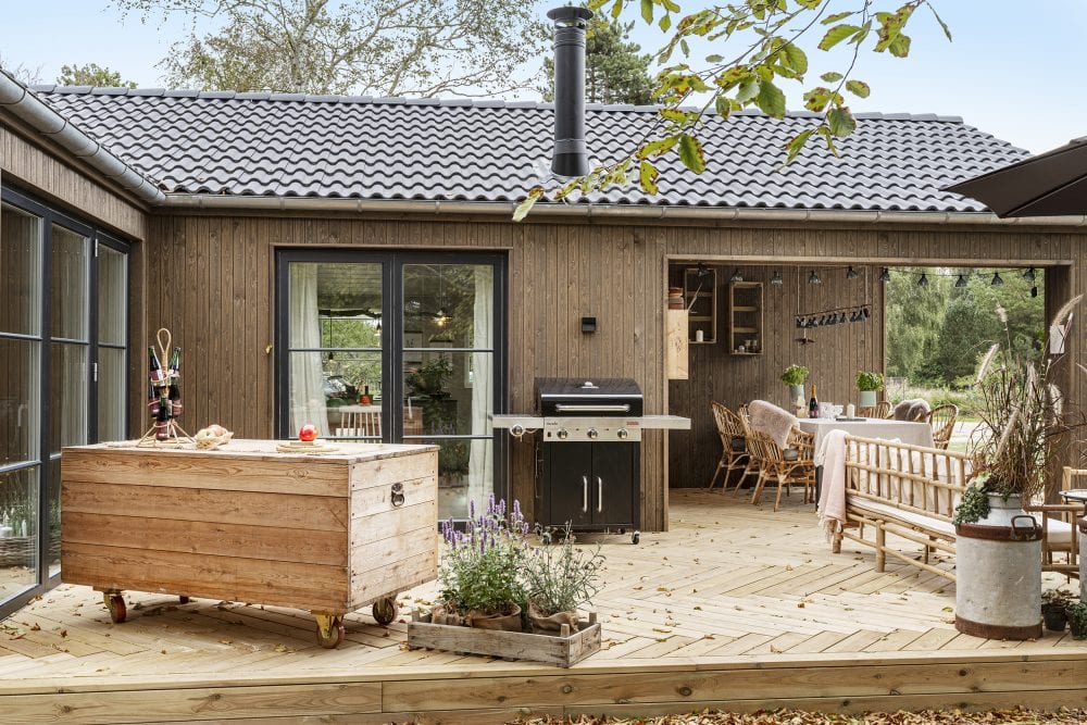 Sommerdrømme huse 2022. Skanlux sommerhus. Terrasse