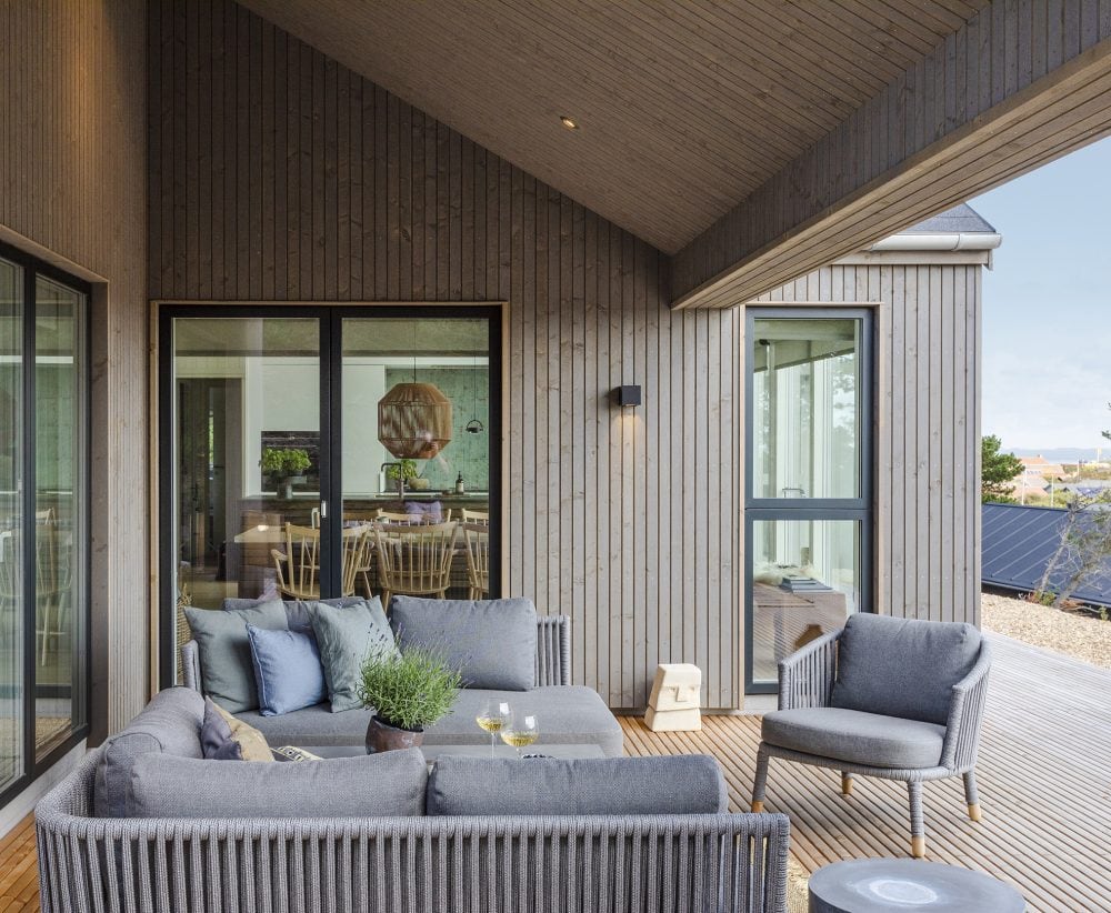 Skanlux Trend sommerhus fyldt. Arkitekttegnet sommerhus