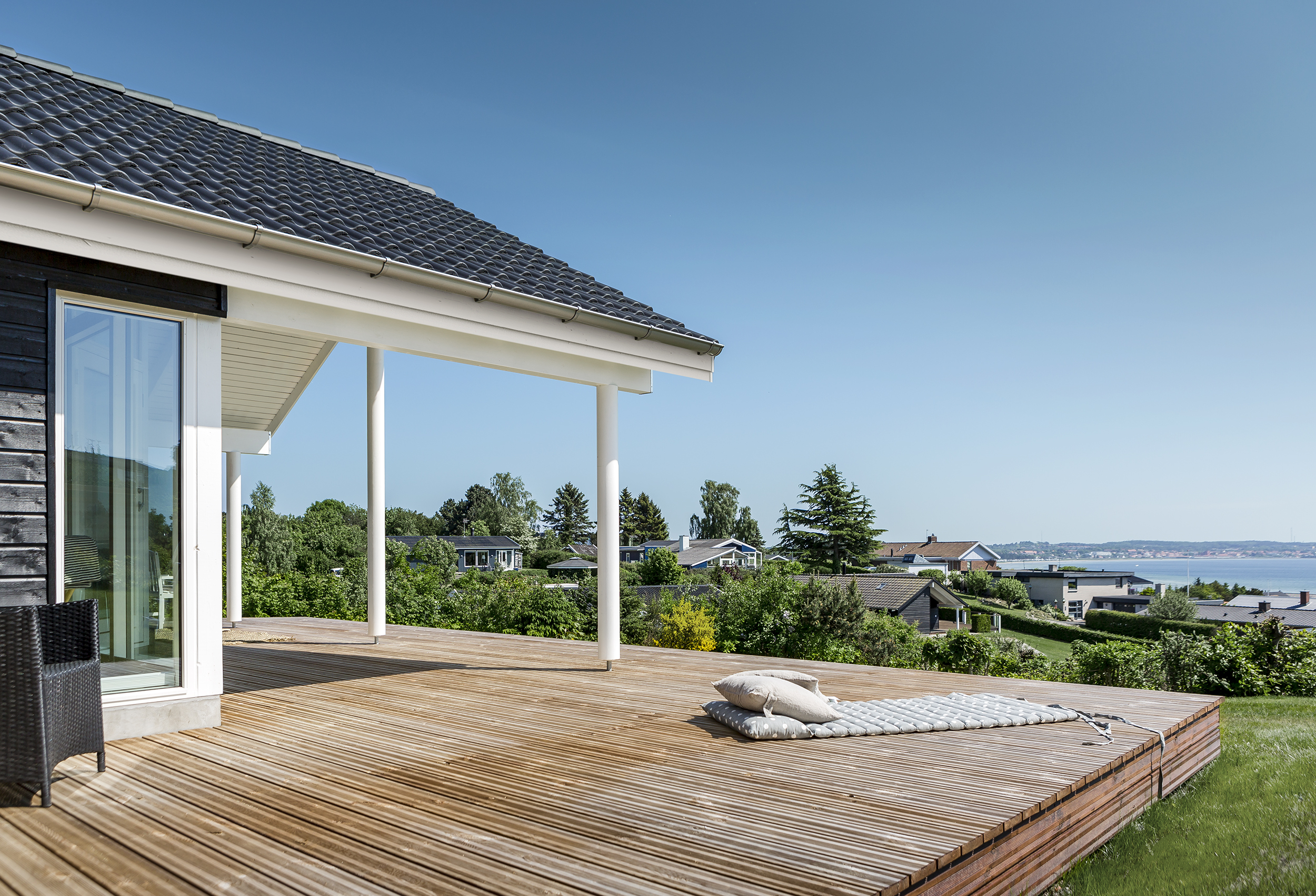 Udsigt fra træterrasse