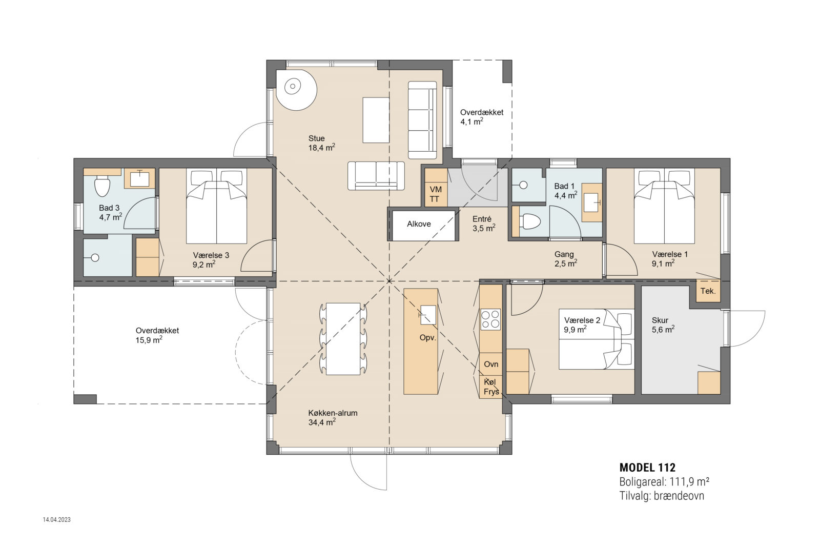Skanlux sommerhus plantegning 112