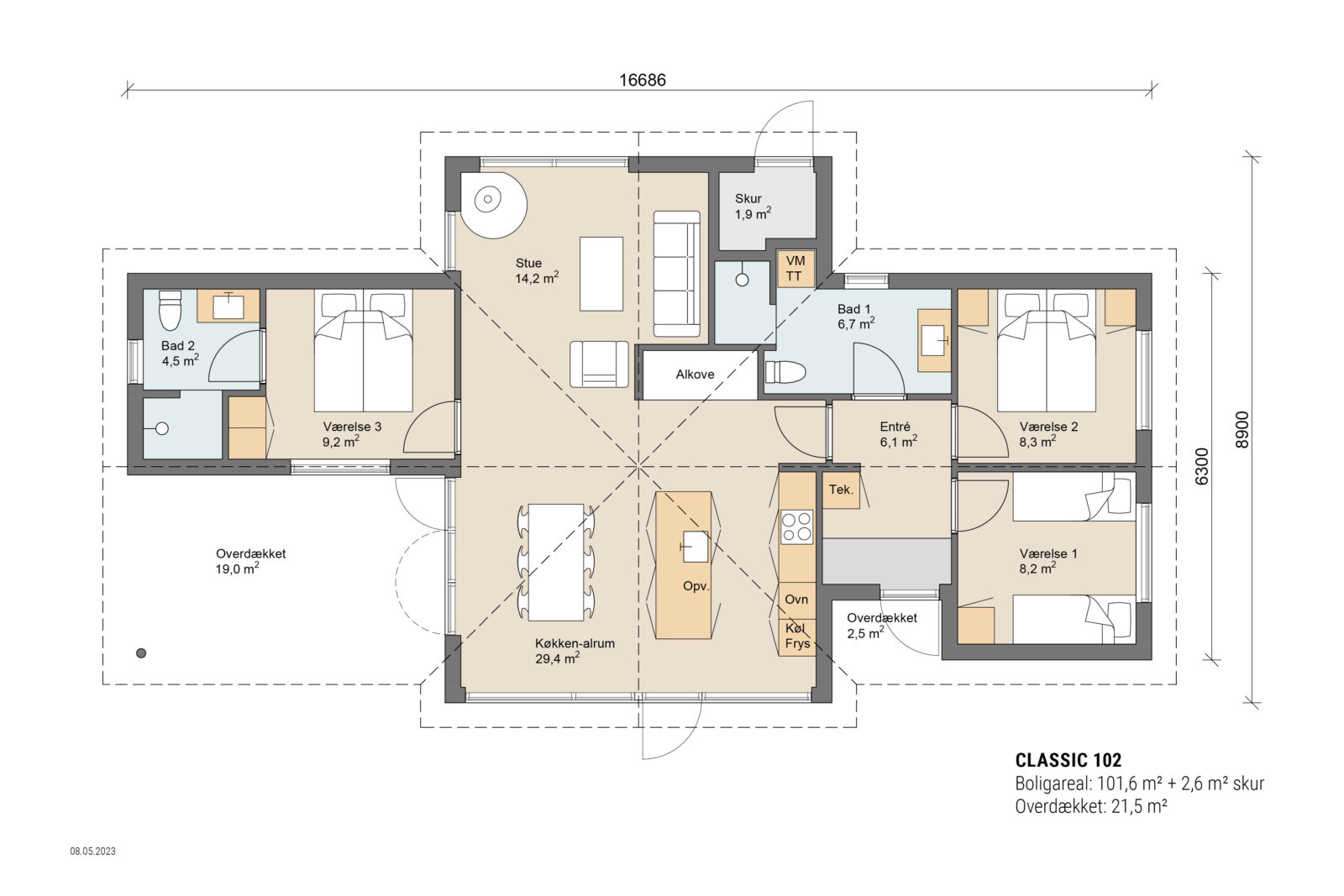 Skanlux plantegning - Classic sommerhus