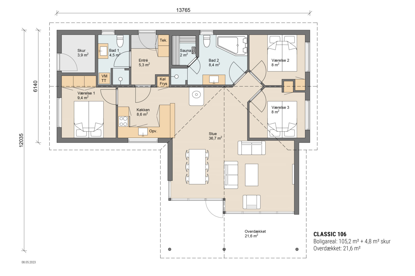 Skanlux plantegning - Classic sommerhus