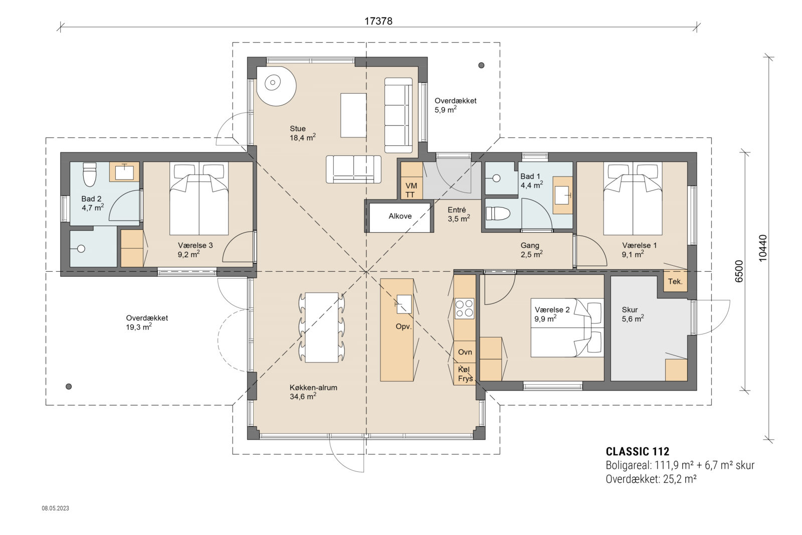Skanlux plantegning - Classic sommerhus
