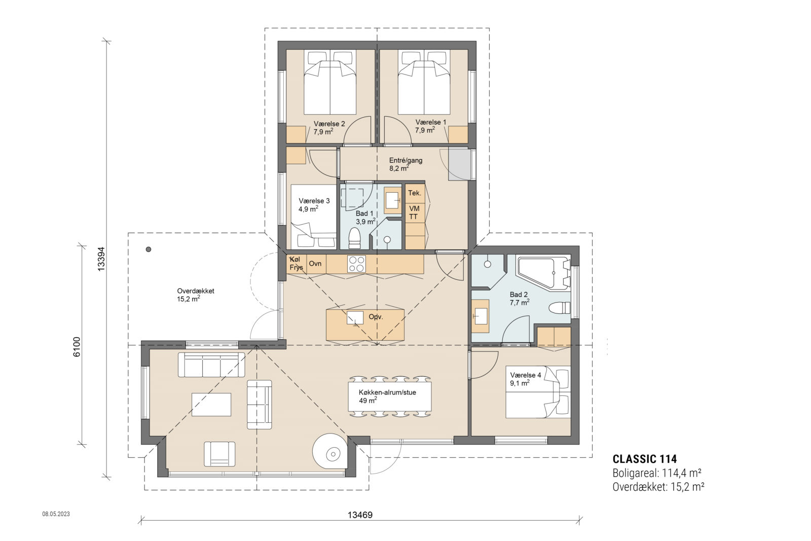 Skanlux plantegning - Classic sommerhus