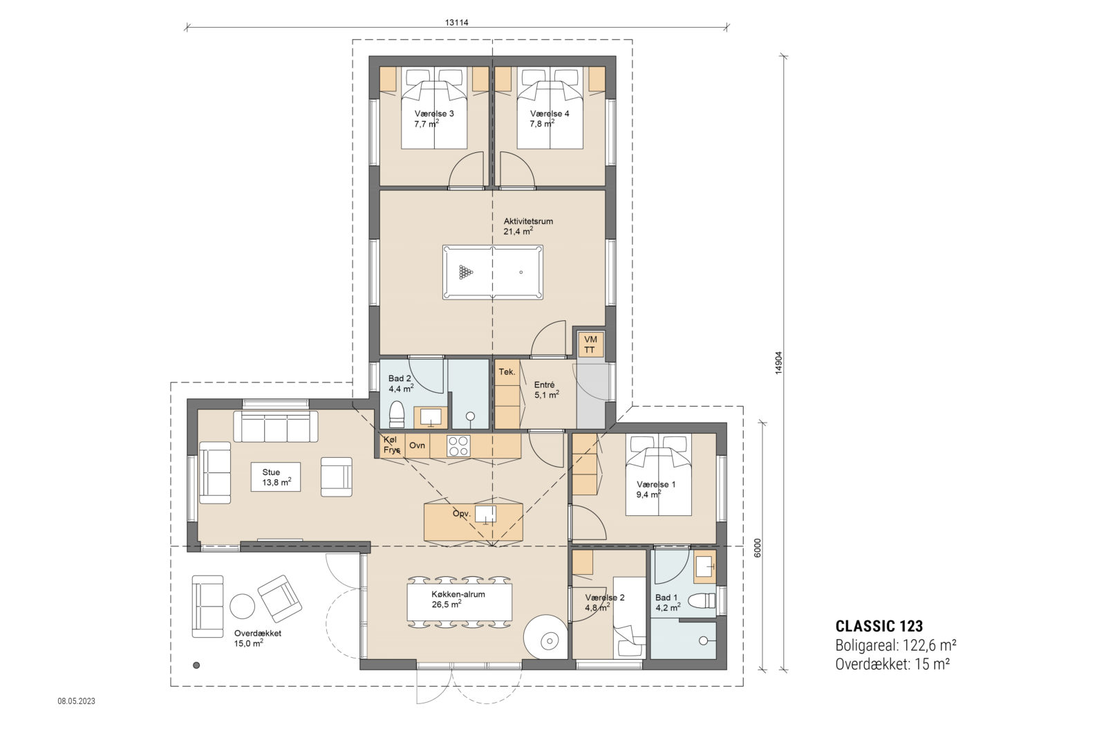 Skanlux plantegning - Classic sommerhus
