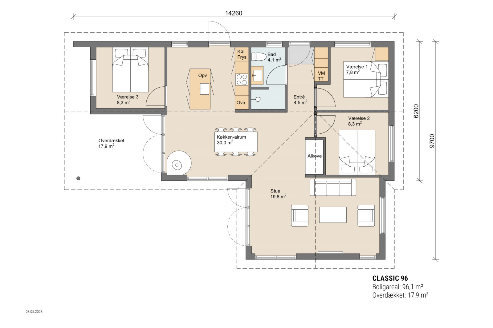 Skanlux plantegning - Classic sommerhus