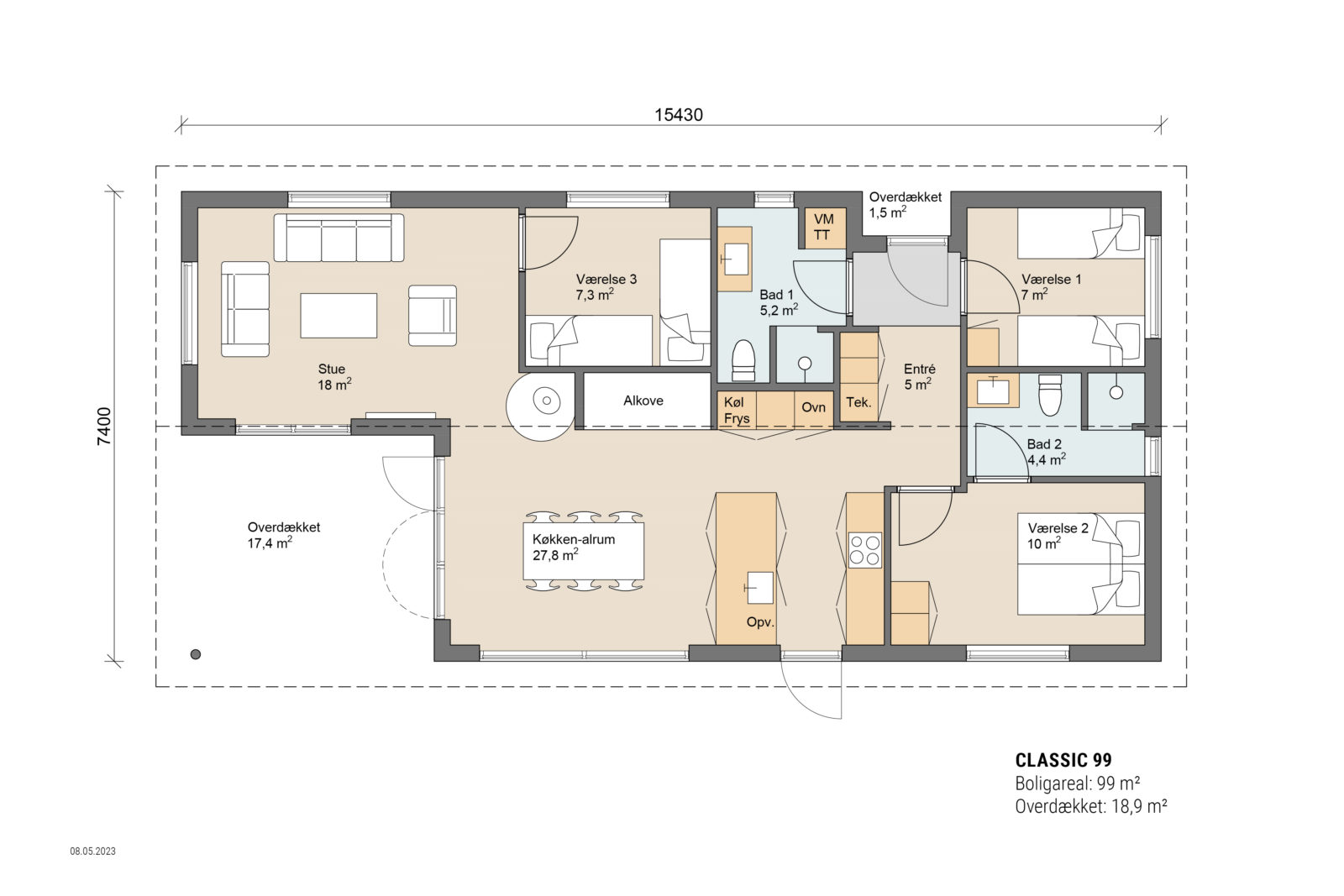 Skanlux plantegning - Classic sommerhus