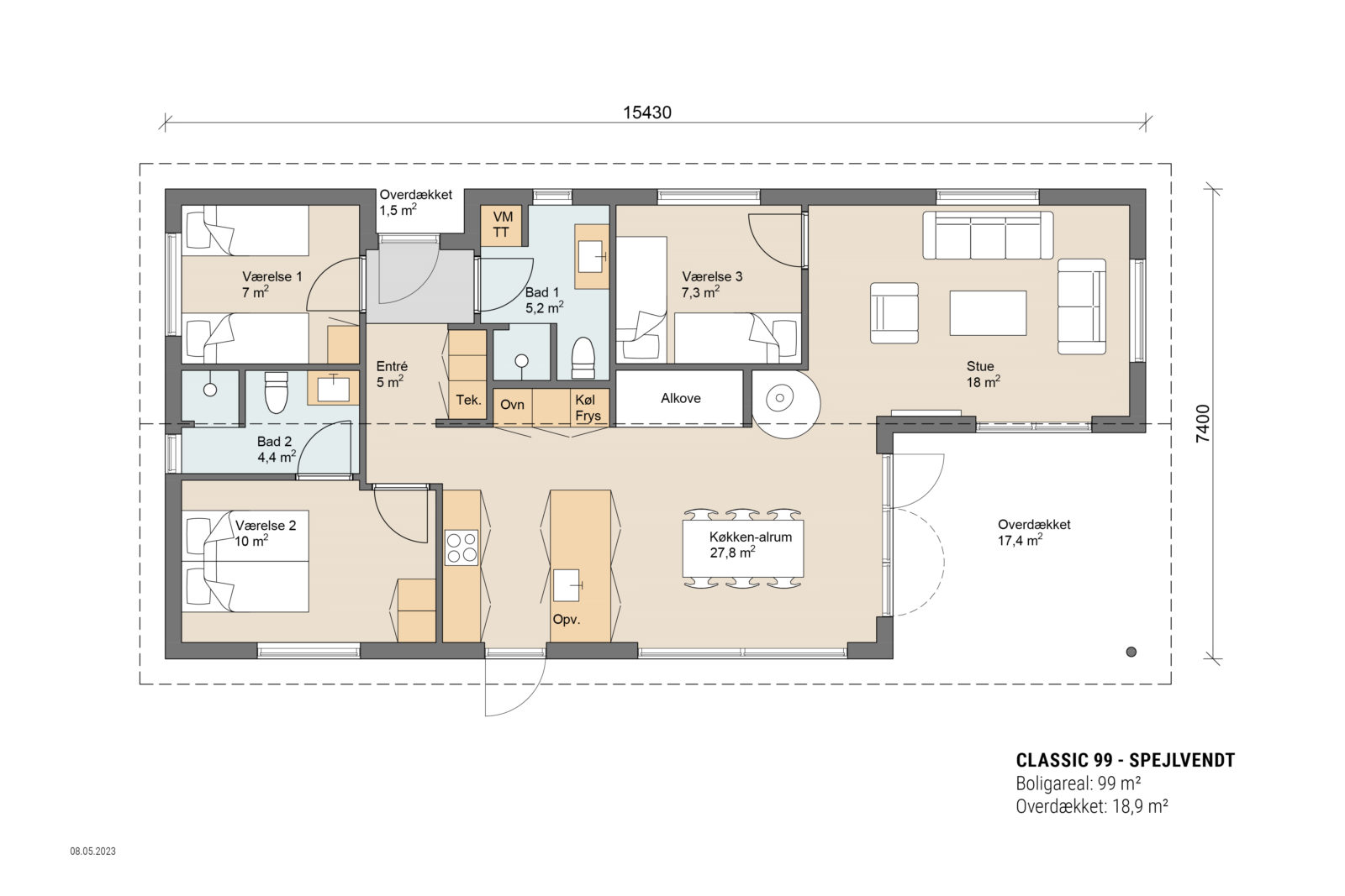 Skanlux plantegning - Classic sommerhus
