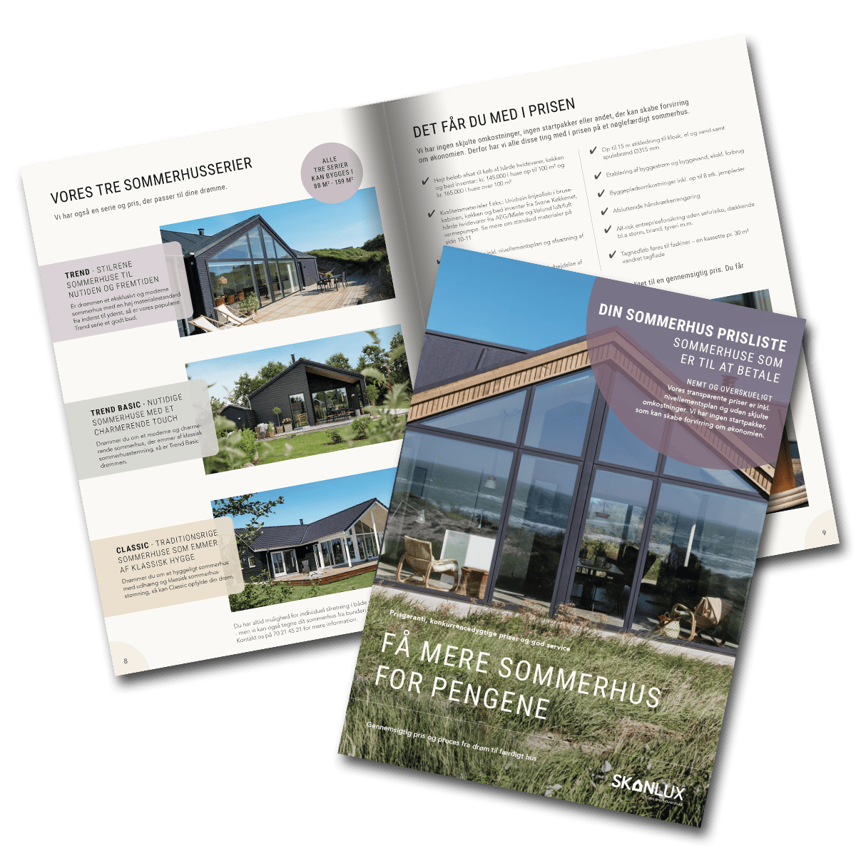 Katalog med prisliste på Skanlux sommerhuse