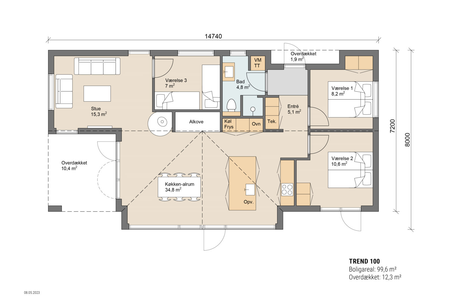 Skanlux plantegning - Trend sommerhus