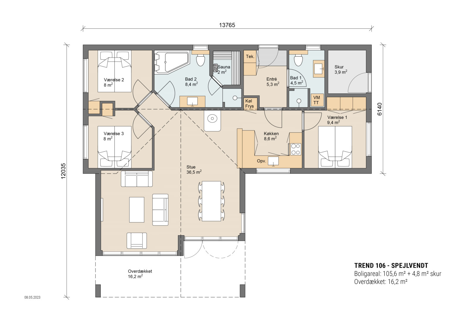 Skanlux plantegning - Trend sommerhus