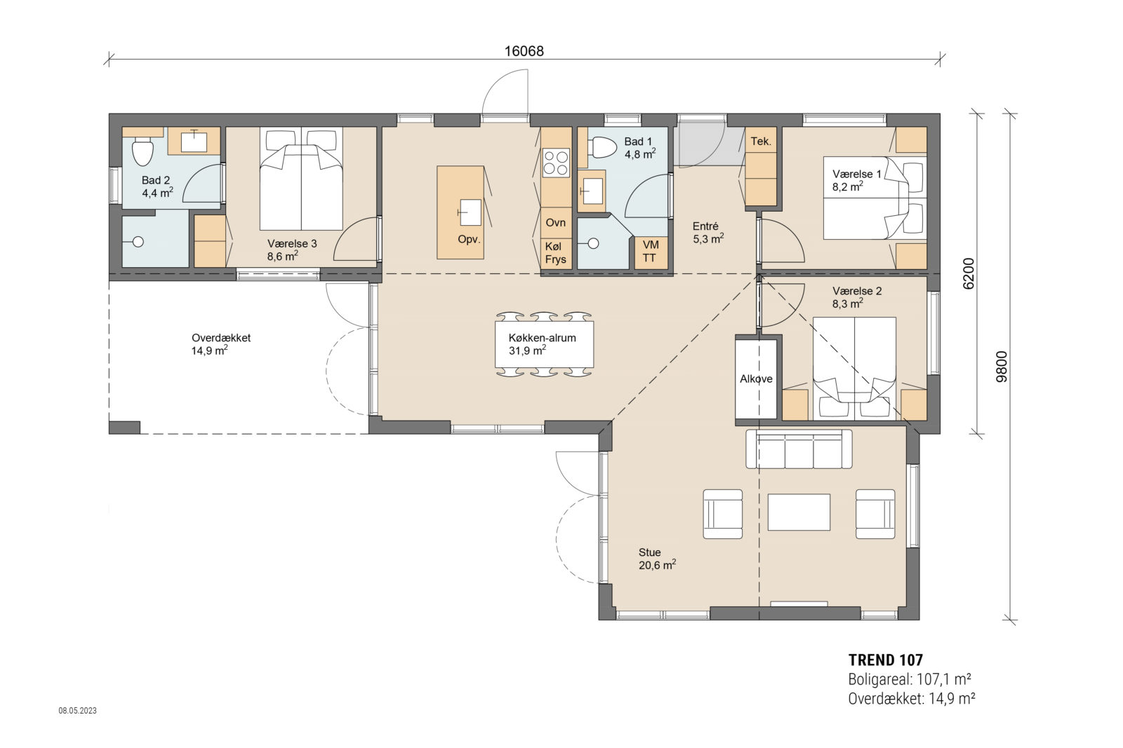 Skanlux plantegning - Trend sommerhus