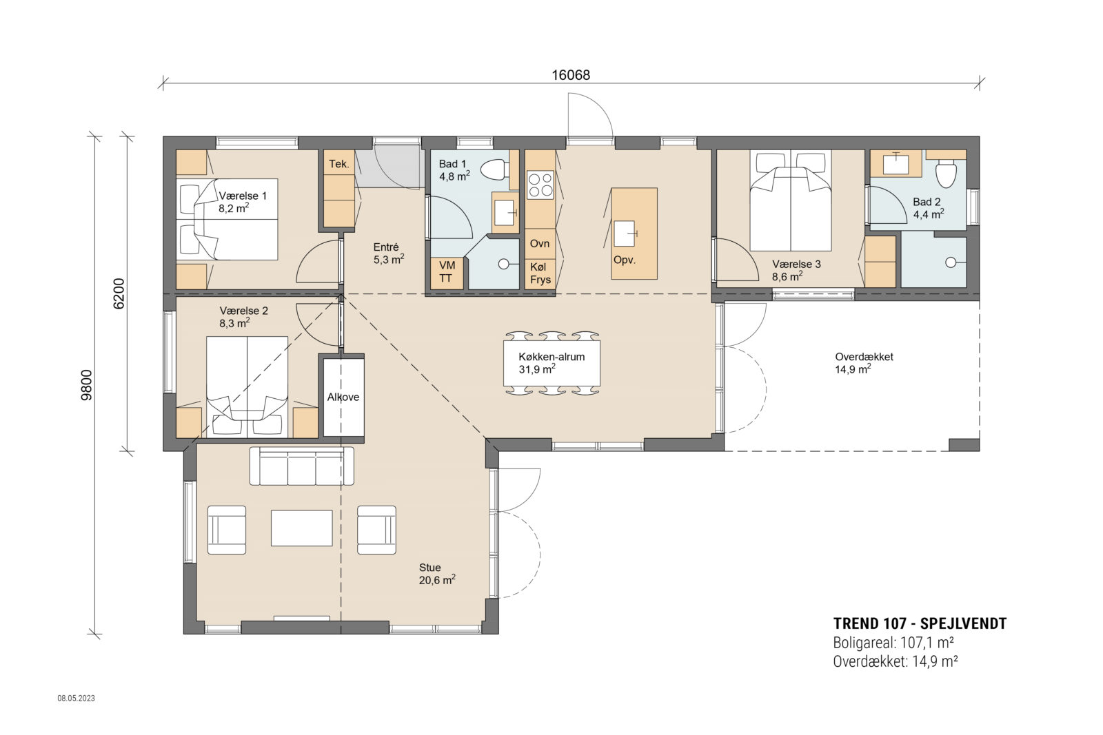 Skanlux plantegning - Trend sommerhus