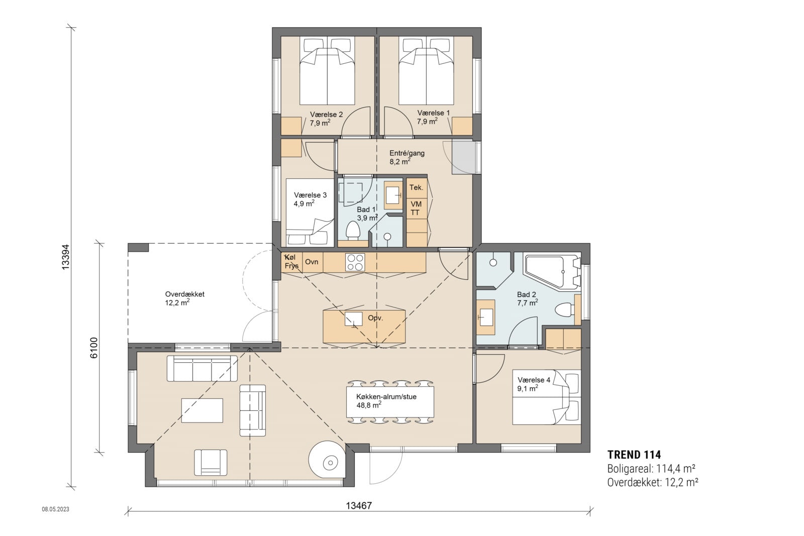 Skanlux plantegning - Trend sommerhus
