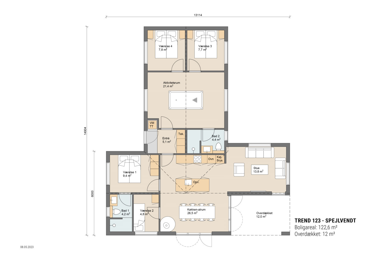 Skanlux plantegning - Trend sommerhus