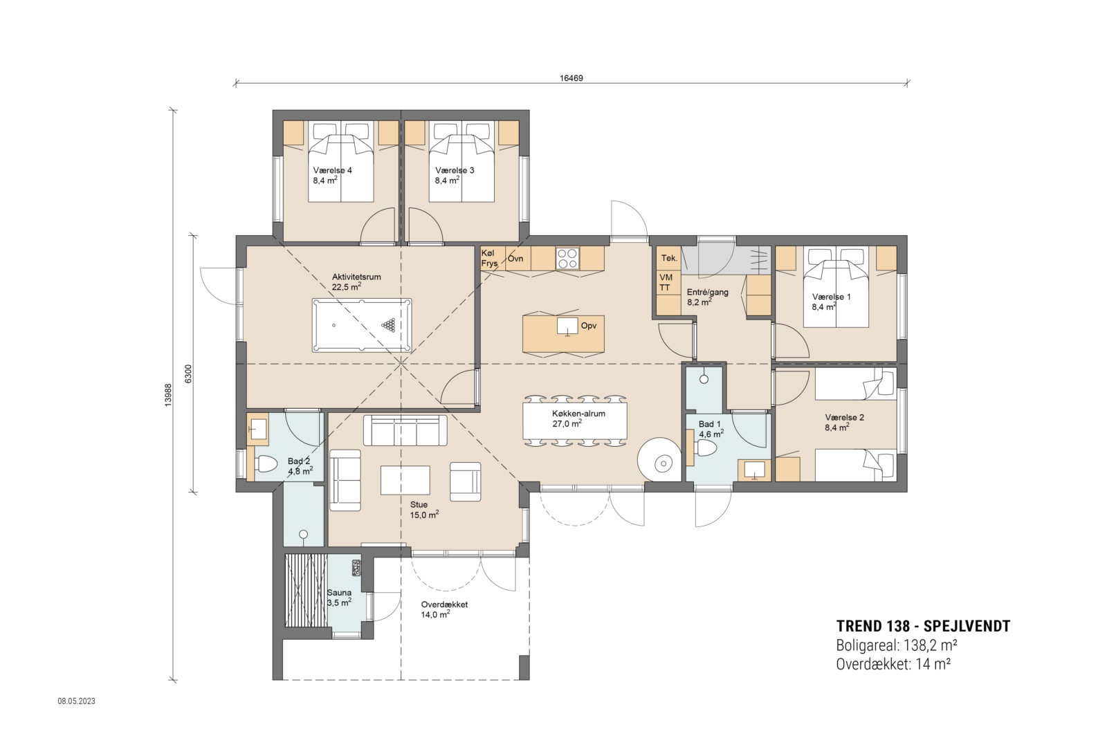 Skanlux plantegning - Trend sommerhus