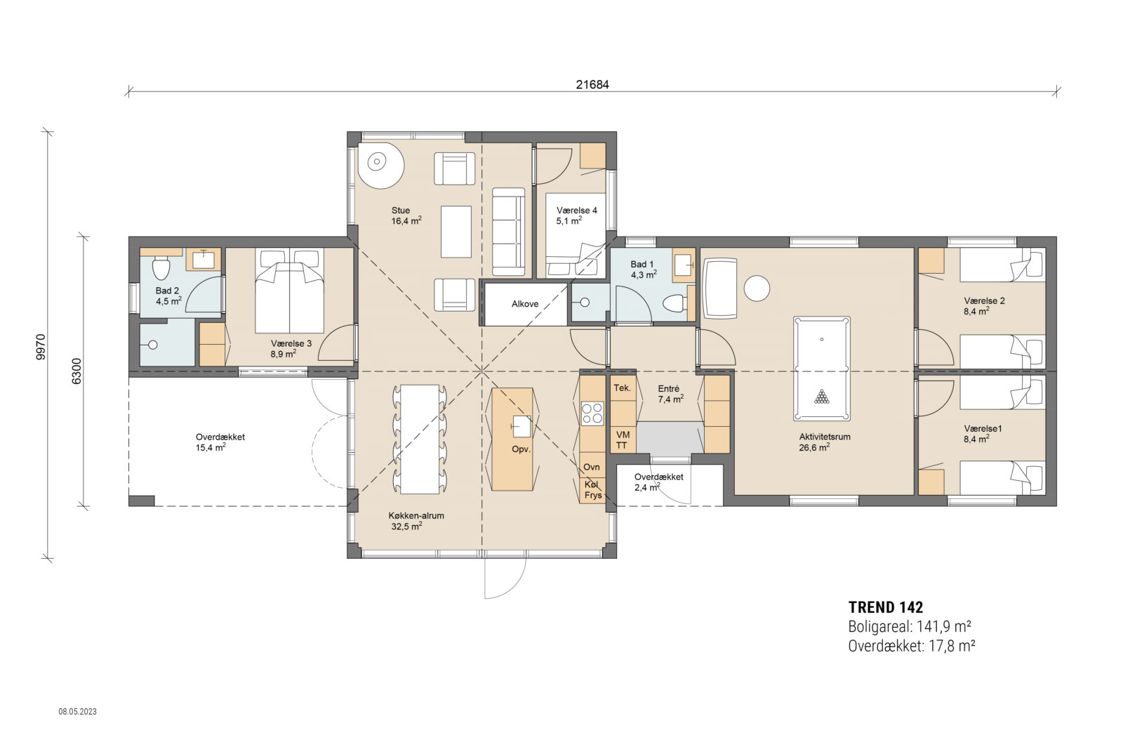 Skanlux plantegning - Trend sommerhus