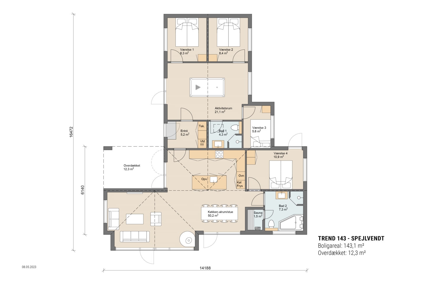 Skanlux plantegning - Trend sommerhus
