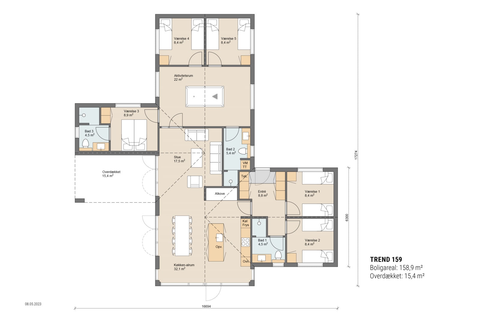 Skanlux plantegning - Trend sommerhus