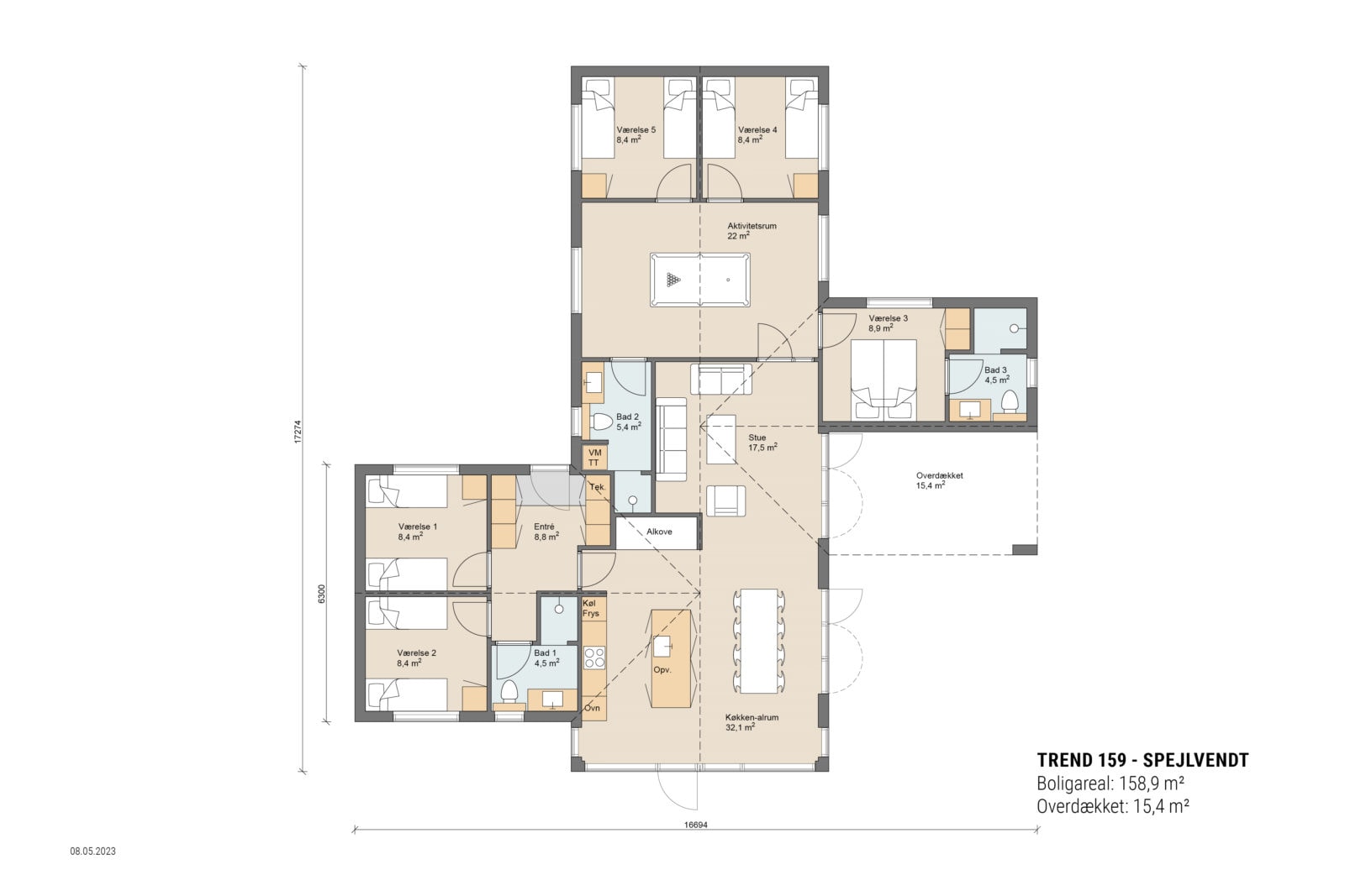 Skanlux plantegning - Trend sommerhus